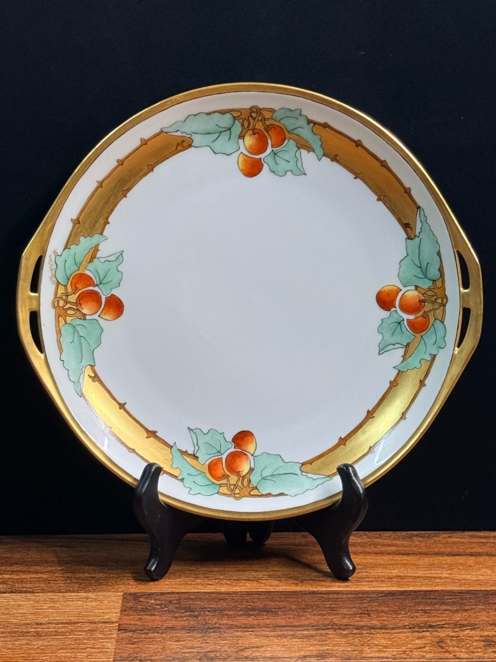 Decorative Serving Plate Signed O. Templeton 29